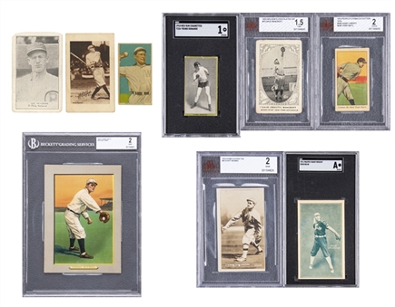 1910s-1920s Assorted Brands "Type Card" Collection (9 Different) Featuring Bancroft